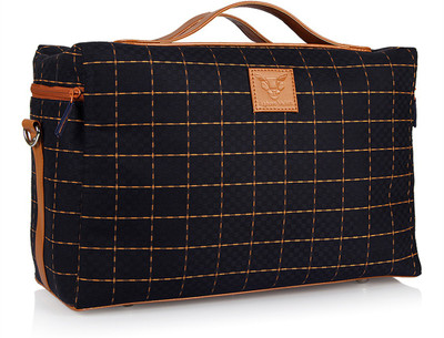 Aghora Valise Navy Blue Check Weekender Travel Duffel Bag(Blue)