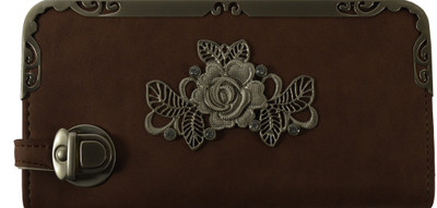 Glitters Online Casual Brown Clutch