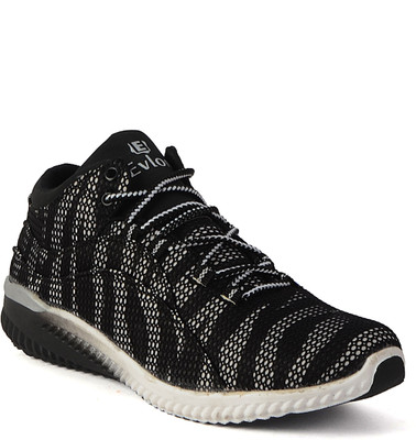 EVLON BLACK TRENDY SPORT SHOES Running Shoes For Men(Black, White