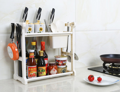 SYGA 2 Layer White Storage Shelf With 2-Height Adjustable Platform and 4-Side Hooks, Storage Rack Kitchen Cabinet Organizer Plastic Kitchen Rack(White)
SYGA 2 Layer White Storage Shelf With 2-Height Adjustable Platform and 4-Side Hooks, Storage Rack Kitchen Cabinet Organizer Plastic Kitchen Rack(White)