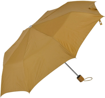 SWASTIK 3 Fold Khaki Umbrella(Brown)