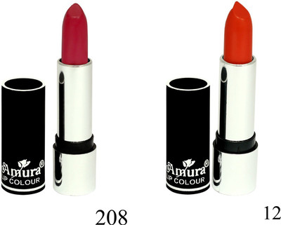 Amura Black Beauty Lip Colour Set of 2(208,12, 4.5 g)