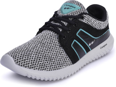 Campus BATTLE X-13 Walking Shoes For Men(Black, Grey, Blk-tblu