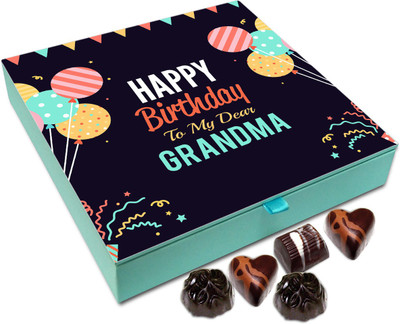 Chocholik Gift Box - Happy Birthday To My Dear Grandma Chocolate Box - 9pc Truffles(108 g)
Chocholik Gift Box - Happy Birthday To My Dear Grandma Chocolate Box - 9pc Truffles(108 g)
