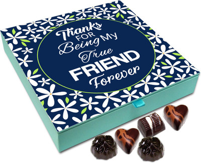 Chocholik Gift Box - Thanks For Being My True Friend Forever Chocolate Box - 9pc Truffles(108 g)
Chocholik Gift Box - Thanks For Being My True Friend Forever Chocolate Box - 9pc Truffles(108 g)