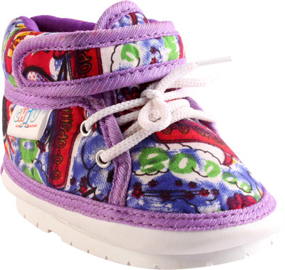 CHiU Boys & Girls Velcro Casual Boots(Purple, Purple1
