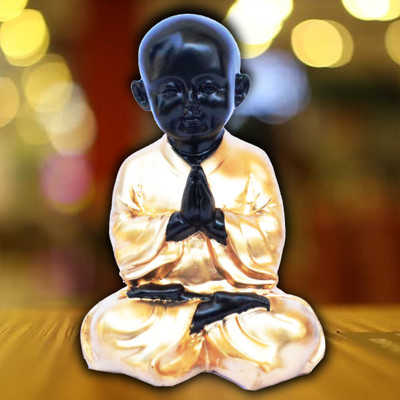 iHandikart Meditating Baby Monk Buddha Decorative Showpiece - 10 cm(Microfibre, Black, Gold)
iHandikart Meditating Baby Monk Buddha Decorative Showpiece - 10 cm(Microfibre, Black, Gold)