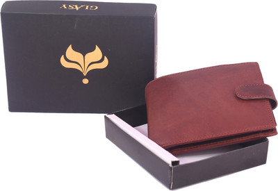 Glasy Boys Brown Genuine Leather Wallet(6 Card Slots)