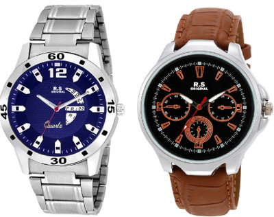 R S Original DIWALI DHAMAKA OFFER BLUE AND BLACK DIAL DATE & TIME SET OF 2 RSO-27 Watch - For Men
R S Original DIWALI DHAMAKA OFFER BLUE AND BLACK DIAL DATE & TIME SET OF 2 RSO-27 Watch - For Men