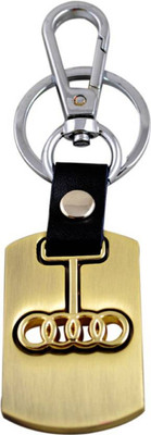 Gabriella Movable Audi Icon Locking Key Chain(Gold)