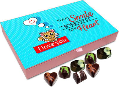 Chocholik Gift Box - Your Smile Is The Key To My Heart Chocolate Box - 12pc Truffles(144 g)
Chocholik Gift Box - Your Smile Is The Key To My Heart Chocolate Box - 12pc Truffles(144 g)
