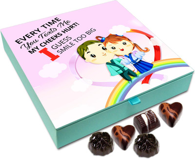 Chocholik Gift Box - Whenever You Text Me I Smile Too Big Chocolate Box - 9pc Truffles(108 g)
Chocholik Gift Box - Whenever You Text Me I Smile Too Big Chocolate Box - 9pc Truffles(108 g)
