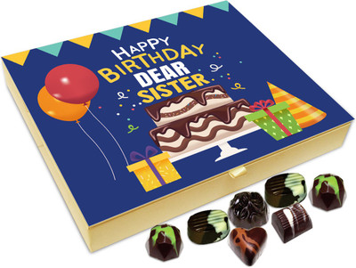 Chocholik Gift Box - Happy Birthday Sweet Sister Chocolate Box - 20pc Truffles(240 g)
Chocholik Gift Box - Happy Birthday Sweet Sister Chocolate Box - 20pc Truffles(240 g)