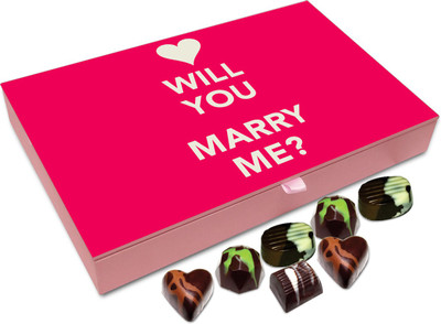 Chocholik Gift Box - Will You Marry Me My Love Chocolate Box - 12pc Truffles(144 g)
Chocholik Gift Box - Will You Marry Me My Love Chocolate Box - 12pc Truffles(144 g)