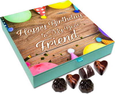 Chocholik Gift Box - Happy Birthday To My Dear Friend Chocolate Box - 9pc Truffles(108 g)
Chocholik Gift Box - Happy Birthday To My Dear Friend Chocolate Box - 9pc Truffles(108 g)