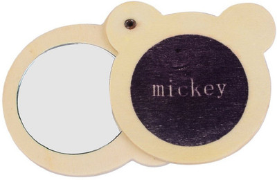 Kabello Wooden Mickey Compact Antique Design Mirrors