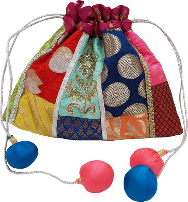 Muren Brocade Handmade Silk Embroiderd Multicolour Potli cum Pouch with Balls Drawstrings Potli(Multicolor)
Muren Brocade Handmade Silk Embroiderd Multicolour Potli cum Pouch with Balls Drawstrings Potli(Multicolor)