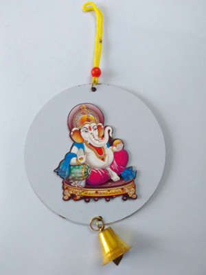 MYEBIZSTORE Circular cardboard tag with ganesh wall hanging marge the one bell Toran
MYEBIZSTORE Circular cardboard tag with ganesh wall hanging marge the one bell Toran