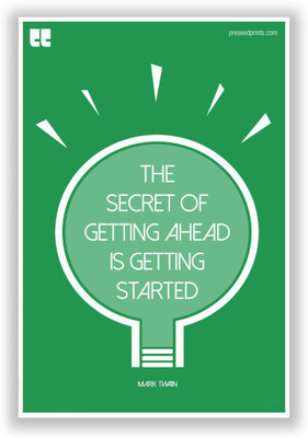 Aabhaas Wall Poster Getting Started by Mark Twain Motivational Paper Print(12 inch X 18 inch, Rolled)
Aabhaas Wall Poster Getting Started by Mark Twain Motivational Paper Print(12 inch X 18 inch, Rolled)