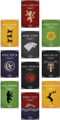 Aabhaas Wall Poster Game of Thrones MinimalArtist s of Houses Paper Print(12 inch X 18 inch, Rolled)
Aabhaas Wall Poster Game of Thrones MinimalArtist s of Houses Paper Print(12 inch X 18 inch, Rolled)