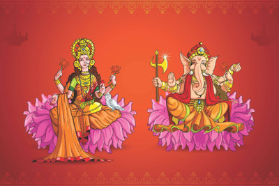 Aabhaas Wall Poster -maa-laxmi-ji-and-ganesh-ji-for-dewali- Paper Print(12 inch X 18 inch, Rolled)
Aabhaas Wall Poster -maa-laxmi-ji-and-ganesh-ji-for-dewali- Paper Print(12 inch X 18 inch, Rolled)