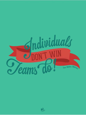 Aabhaas Wall Poster Individuals Don't win. Teams do! - Sam Walton Walmart Paper Print(12 inch X 18 inch, Rolled)
Aabhaas Wall Poster Individuals Don't win. Teams do! - Sam Walton Walmart Paper Print(12 inch X 18 inch, Rolled)
