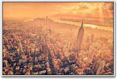 Aabhaas Wall Poster New York City Paper Print(12 inch X 18 inch, Rolled)
