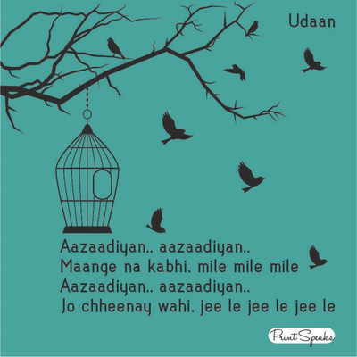 Aabhaas Wall Poster Udaan Paper Print(12 inch X 18 inch, Rolled)
