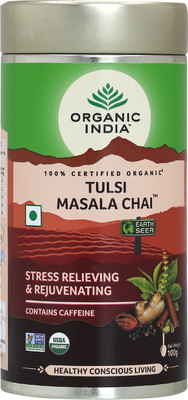 Organic India Masala Tulsi Masala Tea(100 g, Tin)
