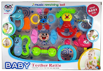 Bubble Hut Baby 9 Pieces Rattle(Multicolor)