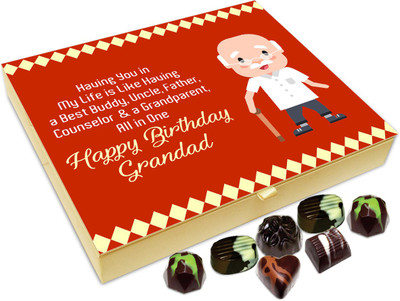 Chocholik Gift Box - Wish You A Very Happy Birthday Grandad Chocolate Box - 20pc Truffles(240 g)
Chocholik Gift Box - Wish You A Very Happy Birthday Grandad Chocolate Box - 20pc Truffles(240 g)