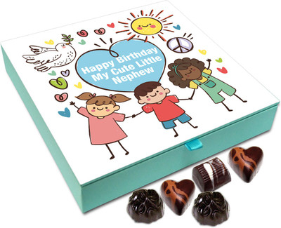 Chocholik Gift Box - Happy Birthday My Cute Little Nephew Chocolate Box - 9pc Truffles(108 g)
Chocholik Gift Box - Happy Birthday My Cute Little Nephew Chocolate Box - 9pc Truffles(108 g)