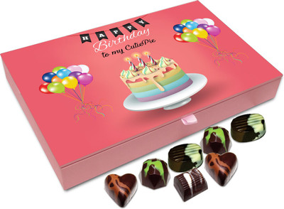 Chocholik Gift Box - Happy Birthday To My Cutie Pie Chocolate Box - 12pc Truffles(144 g)
Chocholik Gift Box - Happy Birthday To My Cutie Pie Chocolate Box - 12pc Truffles(144 g)