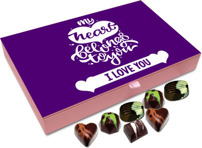 Chocholik Gift Box - My Heart Totally Belongs To You Chocolate Box - 12pc Truffles(144 g)
Chocholik Gift Box - My Heart Totally Belongs To You Chocolate Box - 12pc Truffles(144 g)