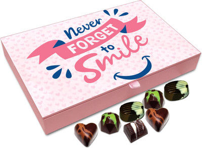 Chocholik Gift Box - Never Ever Forget To Smile Chocolate Box - 12pc Truffles(144 g)
Chocholik Gift Box - Never Ever Forget To Smile Chocolate Box - 12pc Truffles(144 g)