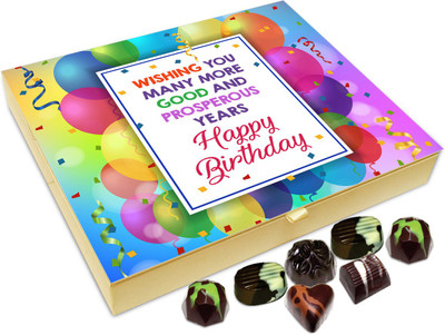 Chocholik Gift Box - Wishing You Many More Prosperous Years On Your Birthday Chocolate Box - 20pc Truffles(240 g)
Chocholik Gift Box - Wishing You Many More Prosperous Years On Your Birthday Chocolate Box - 20pc Truffles(240 g)