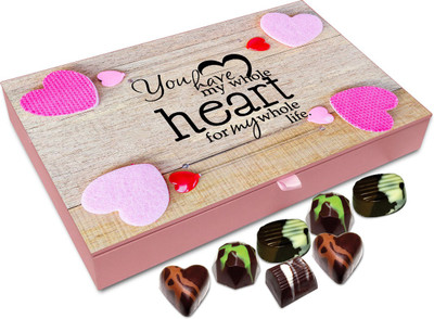 Chocholik Gift Box - You have My Heart For My Whole Life Chocolate Box - 12pc Truffles(144 g)
Chocholik Gift Box - You have My Heart For My Whole Life Chocolate Box - 12pc Truffles(144 g)