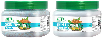 SSCPL Herbals Skin Firming Scrub & Face Pack (450 Gms each)(Set of 2)