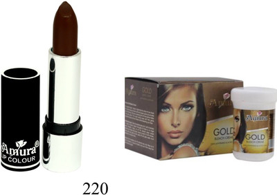 Amura Black Beauty Lip Colour and Bleach Cream Combo(Set of 2)