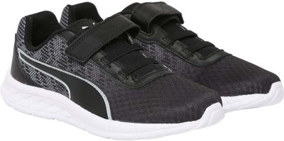 Puma Boys & Girls Velcro Sneakers(Grey, Quarry-black