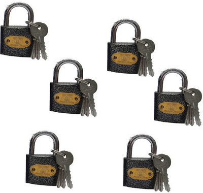 PTCMart Black Lock 20MM Set of-6 Lock(Black)