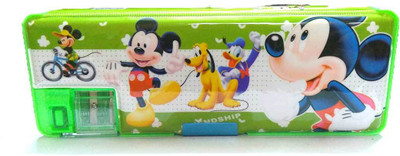 Kids Mandi Y-616 Multifunctional Double Sided Dual Sharpener Magnetic Closure Mickey Mouse Cartoon Character Art Plastic Pencil Box(Set of 1, Green)
Kids Mandi Y-616 Multifunctional Double Sided Dual Sharpener Magnetic Closure Mickey Mouse Cartoon Character Art Plastic Pencil Box(Set of 1, Green)