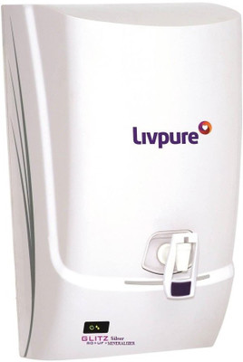 LIVPURE GLITZ SILVER 7 L RO + UF Water Purifier(White)