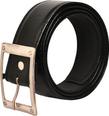 Cherryland Men Black Artificial Leather Belt, Black stylish