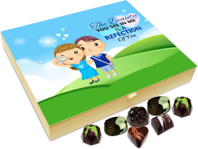 Chocholik Gift Box - The Beauty You See In Me Is Reflection Of You Chocolate Box - 20pc Truffles(240 g)
Chocholik Gift Box - The Beauty You See In Me Is Reflection Of You Chocolate Box - 20pc Truffles(240 g)