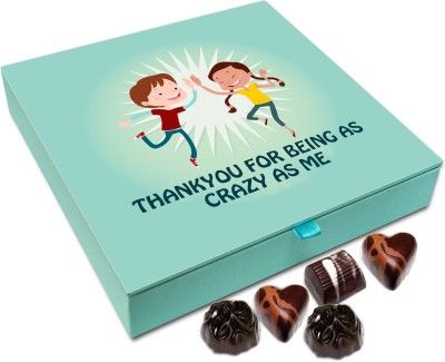 Chocholik Gift Box - Thank You For Being As Crazy As Me Chocolate Box - 9pc Truffles(108 g)
Chocholik Gift Box - Thank You For Being As Crazy As Me Chocolate Box - 9pc Truffles(108 g)