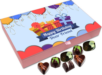 Chocholik Gift Box - Happy Birthday Dear Friend Chocolate Box - 12pc Truffles(144 g)
Chocholik Gift Box - Happy Birthday Dear Friend Chocolate Box - 12pc Truffles(144 g)