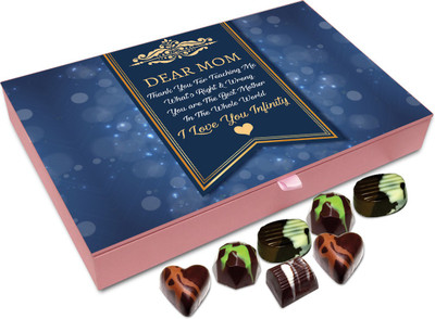 Chocholik Gift Box - Dear Mom Thank You For Teaching Me About Life Chocolate Box - 12pc Truffles(144 g)
Chocholik Gift Box - Dear Mom Thank You For Teaching Me About Life Chocolate Box - 12pc Truffles(144 g)