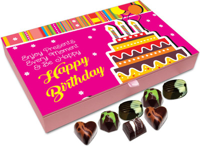 Chocholik Gift Box - Enjoy Every Moment Of Your Birthday Chocolate Box - 12pc Truffles(144 g)
Chocholik Gift Box - Enjoy Every Moment Of Your Birthday Chocolate Box - 12pc Truffles(144 g)