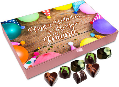 Chocholik Gift Box - Happy Birthday To My Dear Friend Chocolate Box - 12pc Truffles(144 g)
Chocholik Gift Box - Happy Birthday To My Dear Friend Chocolate Box - 12pc Truffles(144 g)
